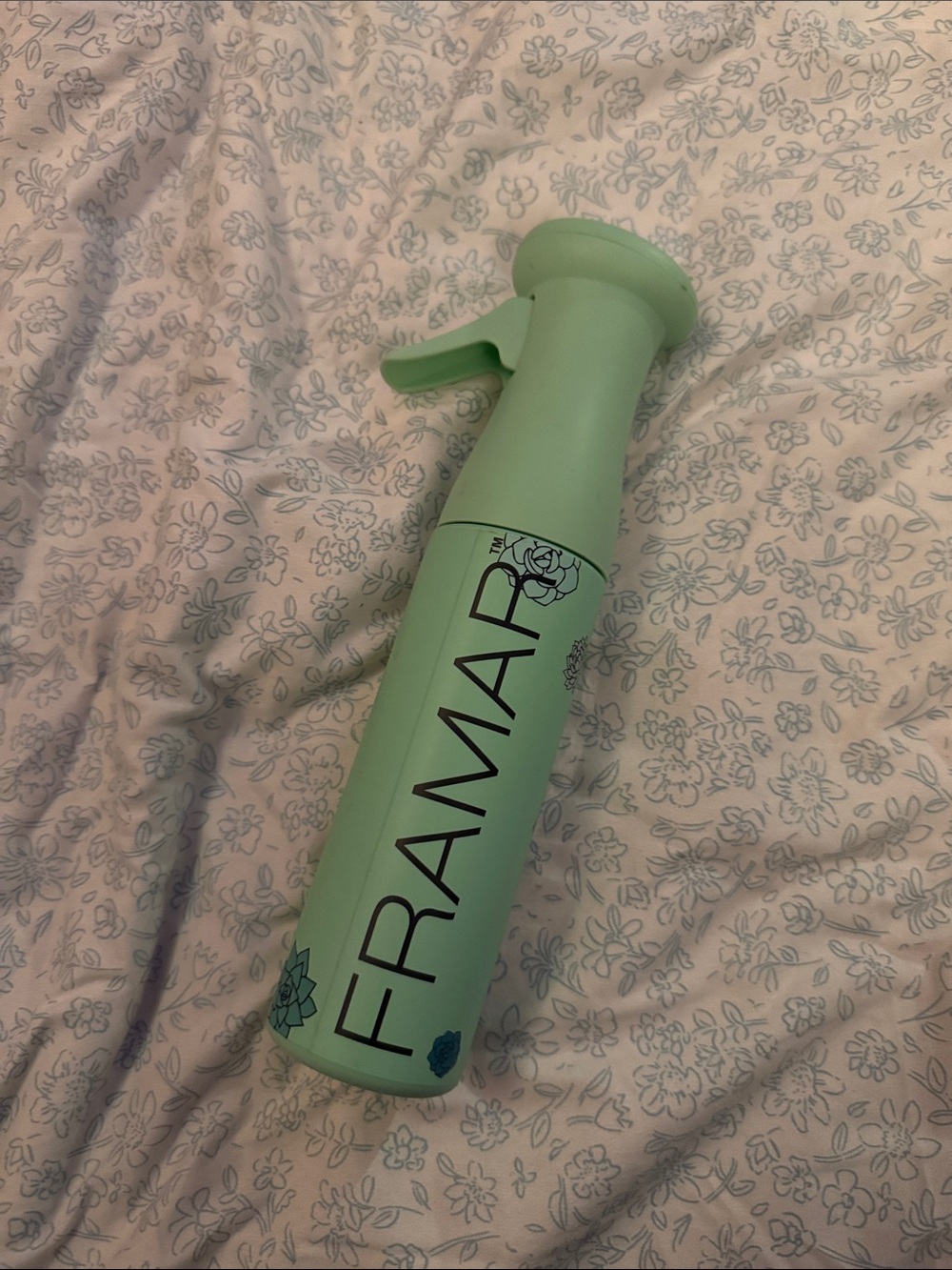 Mint Green Continuous Spray Water Bottle for Hair Styling